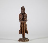 Honoré Daumier(1808-1879) -( Attribué à)Sculpture d'un mystérieux personnage satirique en plâtre, seconde moitié du XIXᵉ siècle.