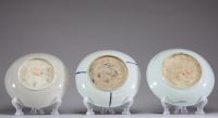Chine - Série de onze assiettes min yao en grès porcelaineux, province de Fujian, dynastie Qing.