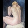 Gaston Haustrate (1878-1949) — Nu féminin de dos, grande huile sur toile, signée et datée