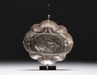 Coupe de mariage en argent, décor d'oiseau de paradis, début XVIIIème.