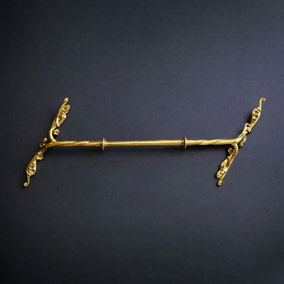 Victor HORTA (1861-1947) Imposing piece of hardware, bronze door handle.
