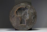 Claus CITO (1882-1965) ‘Profile of Grand Duchess Charlotte’ Bronze plaque inspired by the bust created for the town of Differdange.