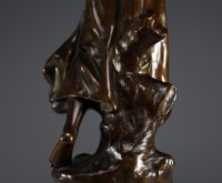 Édouard DROUOT (1859-1945) ‘La Semeuse’ Bronze proof with shaded brown patina, signed.