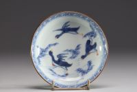 China - Set of four polychrome porcelain bowls and plates with floral decoration and ducks.18th