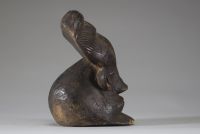 Afrique RDC - Sculpture anthropomorphe Yaka en bois, 1ère moitié XXème.
