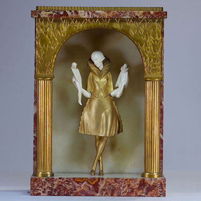Pierre LE FAGUAYS (1892-1962) Rare lampe 