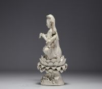 China - Doumu figure in Chinese white porcelain, 17th-18th century.
