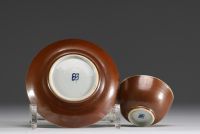 China - Porcelain bowl and plate with Capuchin decoration, 18th century.