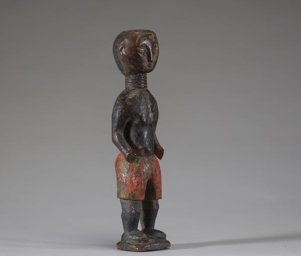 Afrique - Statuette Ewe / Ashanti en bois polychrome, Ghana, début XXème.