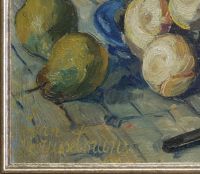 Jean Brusselmans ( 1884-1953 ) - Huile sur panneau à décor de nature morte - signé