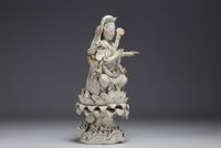 China - Doumu figure in Chinese white porcelain, 17th-18th century.