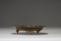China - A small cloisonné enamelled candle-stick bowl on a foot, Ming period.