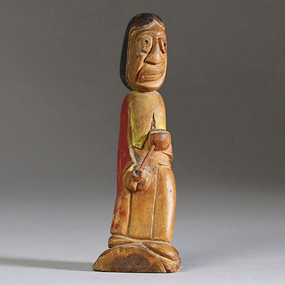 Poupée Haida probablement, figure chamanique, Amérique du Nord, XIXème.
