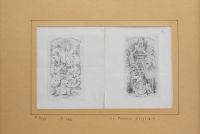 Félicien ROPS (1833-1898) Deux gravures tirées d'ouvrage littéraire.