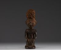 Afrique RDC - Statuette Hemba en bois sculpté.