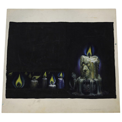 Henri Lievens (1920–2000) – Gouache originale – Projet de couverture pour L’élixir de longue vie (Marabout Fantastique n°385, 1971) Œuvre originale unique – Illustration préparatoire pour une couverture publiée  Artiste : Henri Lievens (1920–2000) Titre : L’élixir de longue vie et autres contes fantastiques Auteur du livre : Honoré de Balzac Éditeur : Bibliothèque Marabout – Collection Fantastique