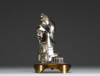 ‘Bust of Minerva’ Radiator cap mascot in silver-plated bronze.