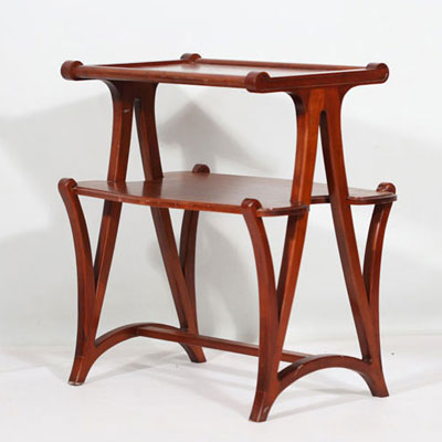 Louis MAJORELLE attr. à - Art Nouveau mahogany tea table, circa 1900, unsigned.