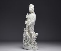 China - Chinese white porcelain Guanyin figure, 20th century.