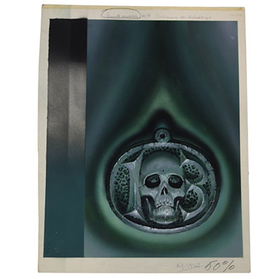 Henri Lievens (1920–2000) – Gouache originale Projet de couverture pour Dictionnaire des superstitions Robert Morel & Suzanne Walter – Marabout Fantastique, vers 1972 Œuvre originale unique – Illustration préparatoire pour une couverture effectivement publiée  Artiste : Henri Lievens (1920–2000) Titre : Dictionnaire des superstitions Auteurs : Robert Morel & Suzanne Walter Éditeur : Bibliothèque M