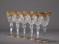Cristallerie de Saint Louis, ensemble de six verres modèle 