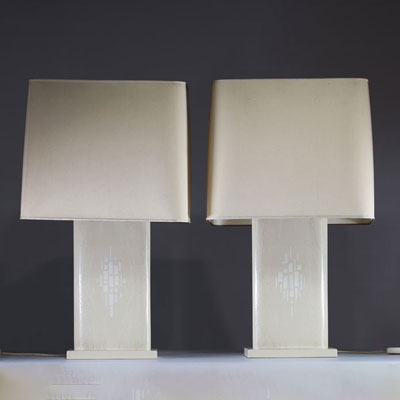 Marcel et Jean Claude DRESSE (XX) - Pair of table lamps, circa 1970.