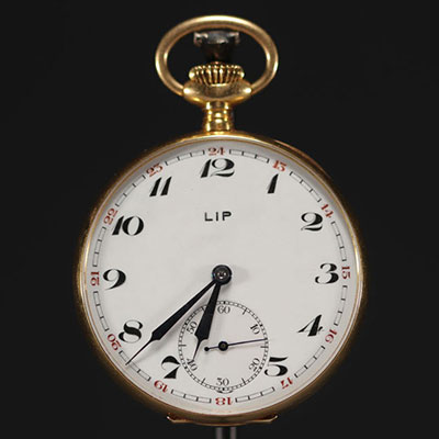 LIP - Pocket watch in 18k gold, total weight 70.6 gr.