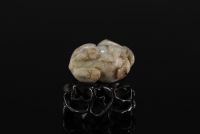 China - Carved jade buffalo, Ming period.