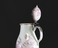 China - Covered pitcher in Compagnie des Indes porcelain decorated with mountain landscapes, 18th century.