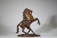 Guillaume Coustou (1687-1746) d'après — Sculpture en bronze, “L’Homme maîtrisant un cheval cabré”
