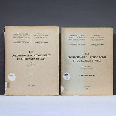 Annales du musée de Tervueren , deux volumes – Les cordophones du Congo Belge et  du Ruanda-Urundi