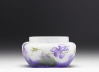 DAUM Nancy - Petit vide poche aux Violettes.