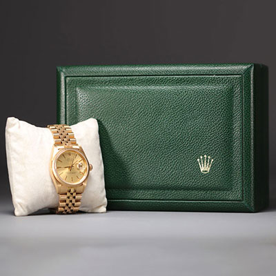 Rolex Oyster Perpetual Datejust (16078) en or jaune 18k, bracelet 