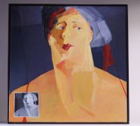 Jean-Marie BOOMPUTTE (1947- ) ‘Portrait de femme’ Large oil on canvas.