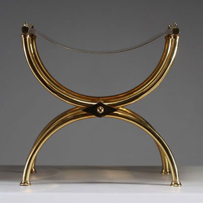 Empire style gilt bronze stool, circa 1970.