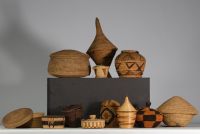 Collection of over 200 Central African baskets from the 19th and 20th centuries - Collection of Mr Christian Borzykowski.