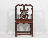 China - Vietnam - Armchair in exotic wood and mother-of-pearl inlay for the Peranakan Nyonya market, 19th century.