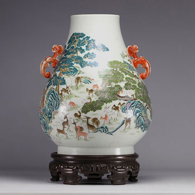 A rare and important Famille Rose porcelain 