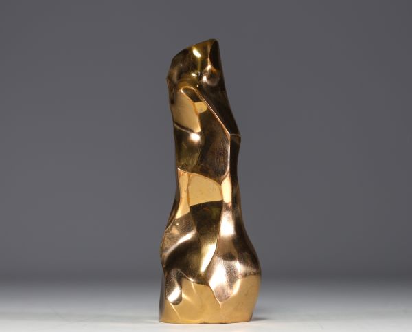 Michel JAUBERT (XX) - Vase sculpture en bronze, signé, vers 1970.