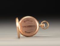 Pocket watch in 18K yellow gold 750°/°°, gross weight 76.4 gr