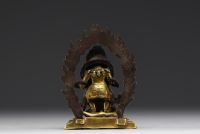 China - Tibet - An 18th century ormolu Mahakala figure.