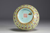China - Famille rose porcelain vase, mark under the piece, 19th century