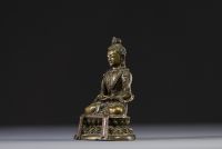 Chine - Statue d'Amitayus en bronze doré, dynastie Qing, XVII-XVIIIème.