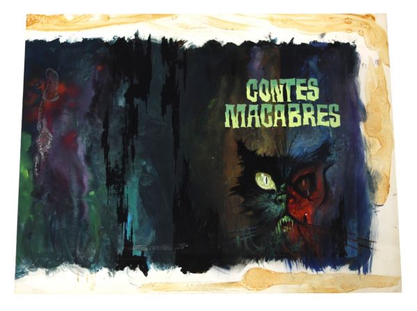 Henri Lievens (1920–2000) – Gouache originale Projet de couverture pour Contes macabres Claude Seignolle – Marabout Fantastique n°G244, 1966  Œuvre originale unique – Illustration préparatoire pour une couverture effectivement publiée Artiste : Henri Lievens (1920–2000) Titre : Contes macabres Auteur : Claude Seignolle Éditeur : Bibliothèque Marabout – Collection Fantastique Numéro de collection :
