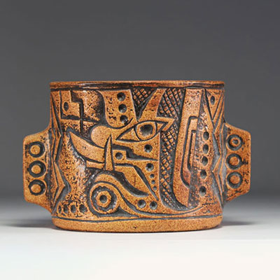 Glazed ceramic planter, German work, circa 1960-70.