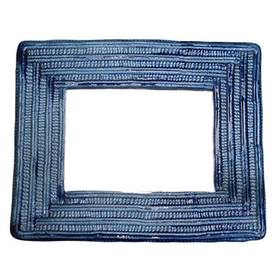 Miroir en céramique Gros tilleul - France 1960