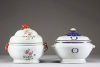 Chine - Ensemble de différentes pièces de forme en porcelaine de la Compagnie de Indes, XVIIIème.