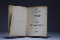 Tintin in America, black and white, A14 bis, Small pasted image, Casterman, 1941 4 off-text in colour, 20th century