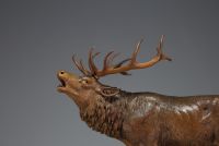 Rare carved stag from the Black Forest, 19th century.