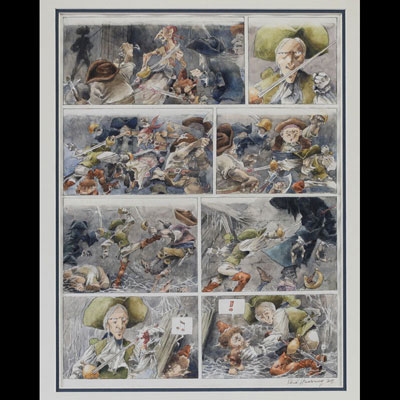 René HAUSMAN (1936-2016) ‘Capitaine Trèfle’ Colour plate, album edition (2019), signed René Hausman 2012.